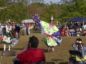 A fancy shawl dancer