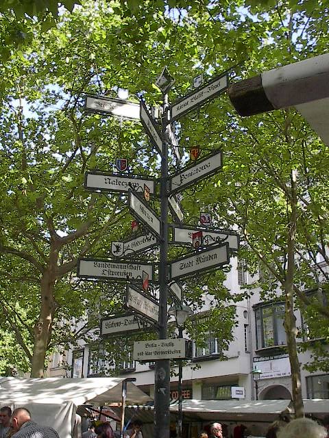 Old Signpost Rathaus Steglitz Berlin by Red Haircrow