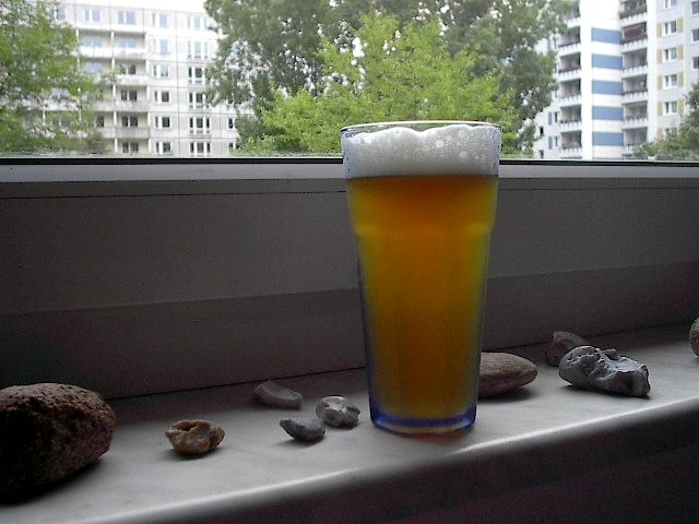 Franziskaner Weissbier and Glacial Stones by Red Haircrow